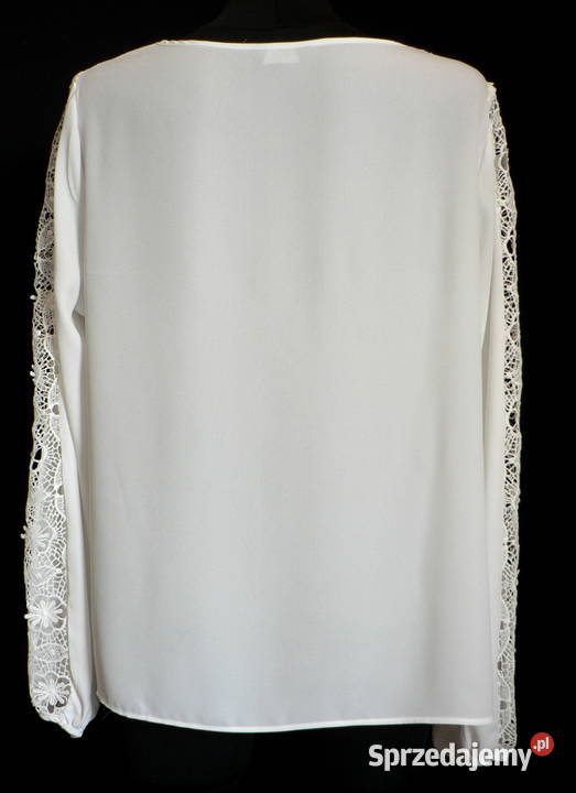FF piękna biała bluzka z koronką4446 Łódź
