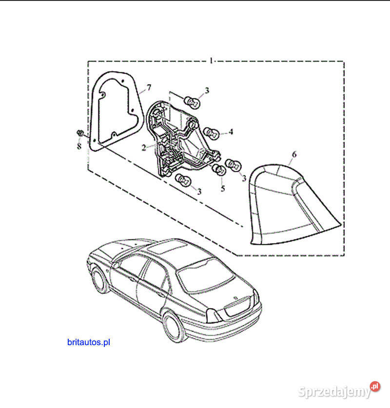 Rover 75 MG ZT LAMPA TYLNA LEWA ORYGINAŁ EUROPA