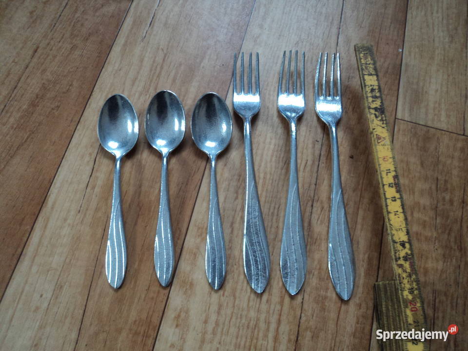 PRL aluminiowe sztućce nieużywane małopolskie Nowy Sącz
