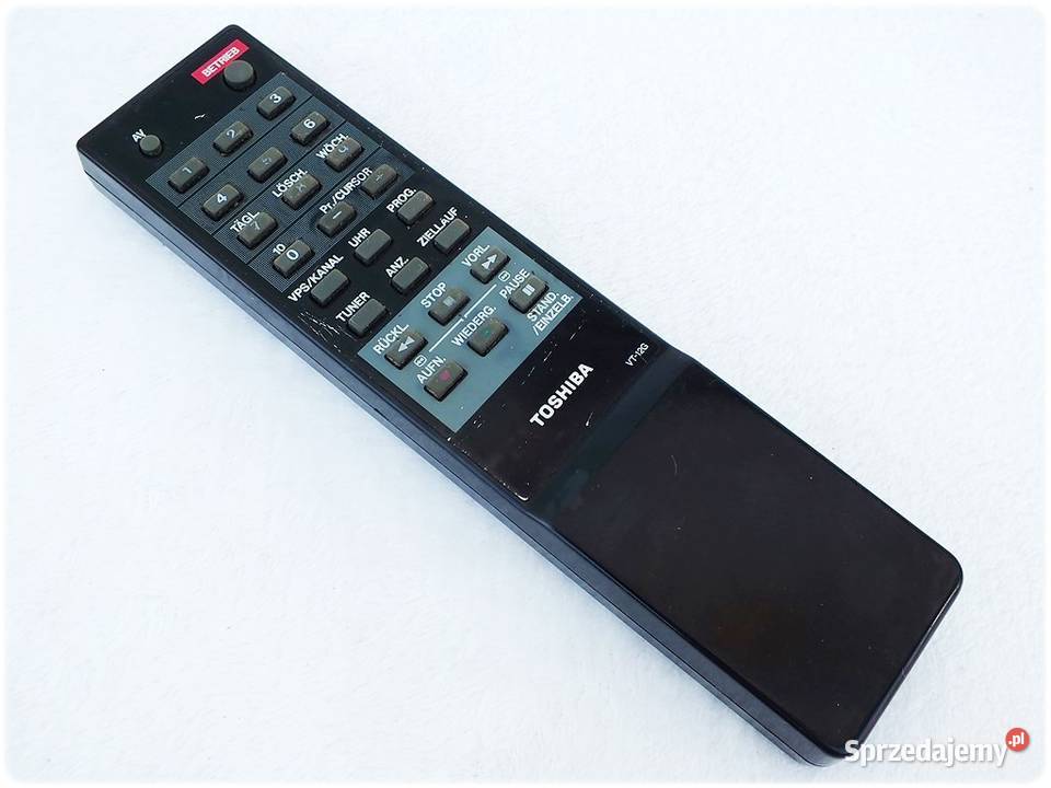 Pilot TOSHIBA VT12 do magnetowidów VHS ORYGINAŁ lubuskie