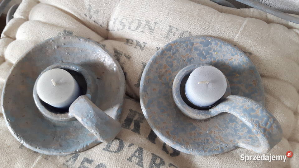 Świeczniki ceramiczne ręcznie wykonane mazowieckie Otwock sprzedam
