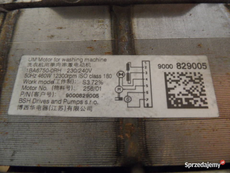 silnik pralki bosch WAE Promnik