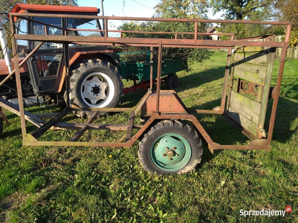 Przyczepa 1 osiowa mocna 27m x 15m rama do