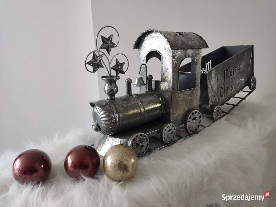 Złoty pociąg metalowy srebrny Dębica