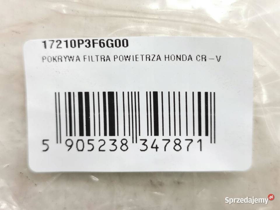 POKRYWA FILTRA POWIETRZA HONDA CRV I 20 16V 9501 lubelskie