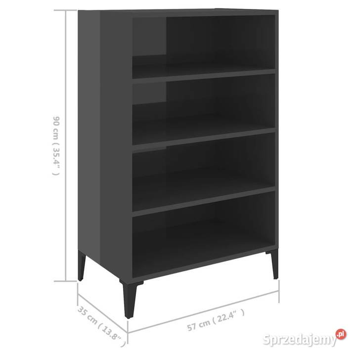 Szafka na wysoki połysk szara 57x35x90 WM806138 Pozostałe Warszawa