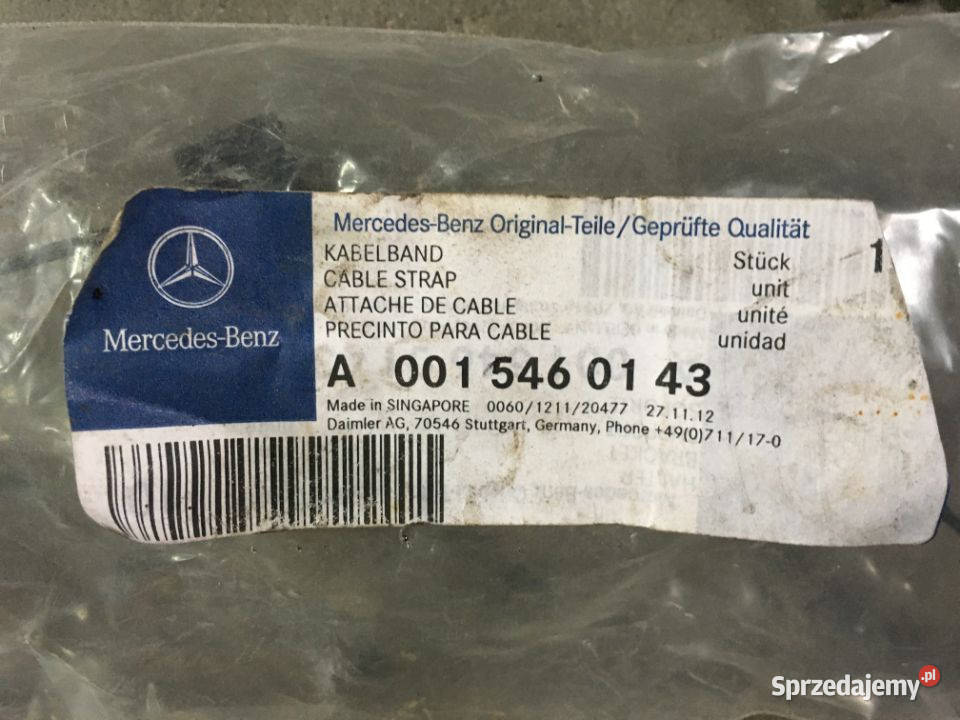 Mocowanie Opaska Mercedes 0015460143 Oryginał Maszewo sprzedam