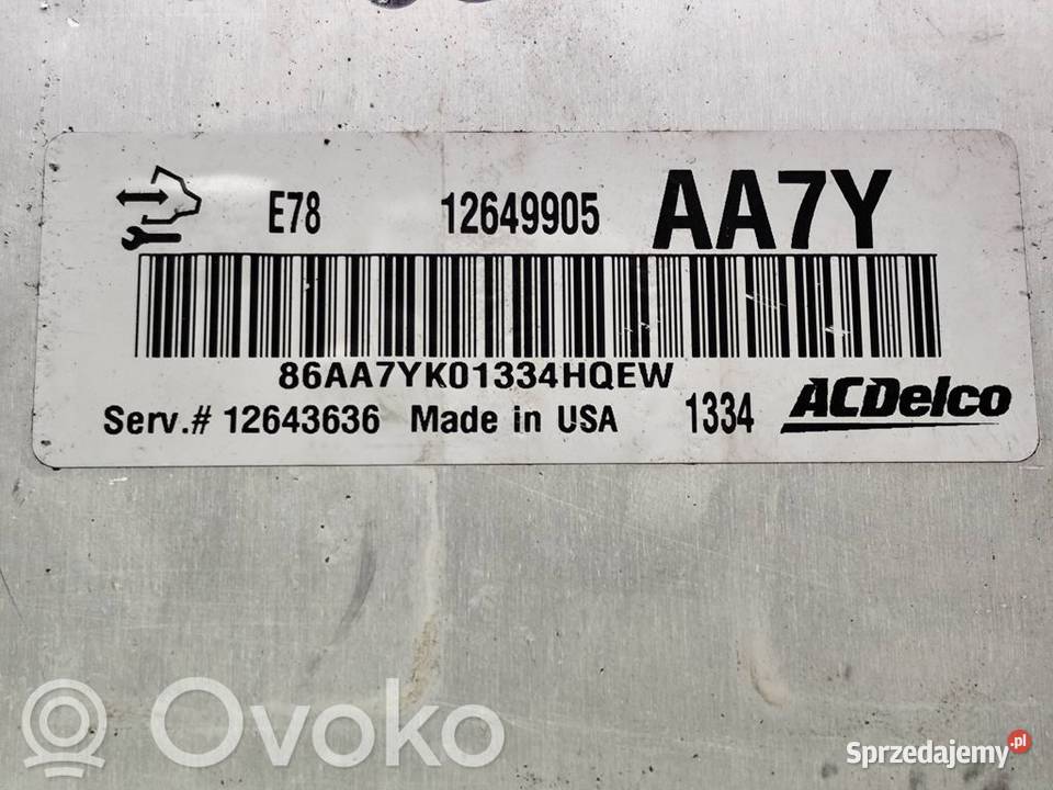 Opel Zafira C Astra J IV 14T STEROWNIK KOMPUTER Czujniki i sterowniki sprzedam