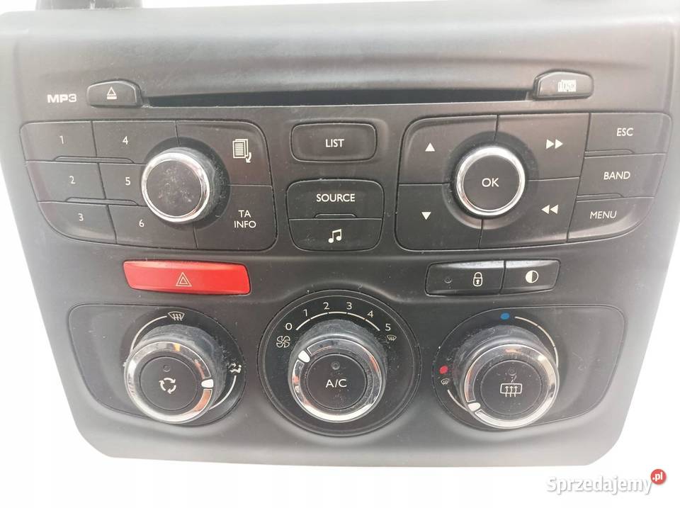 PANEL NAWIEWU RADIO KOMPLET 9676837980 Citroen