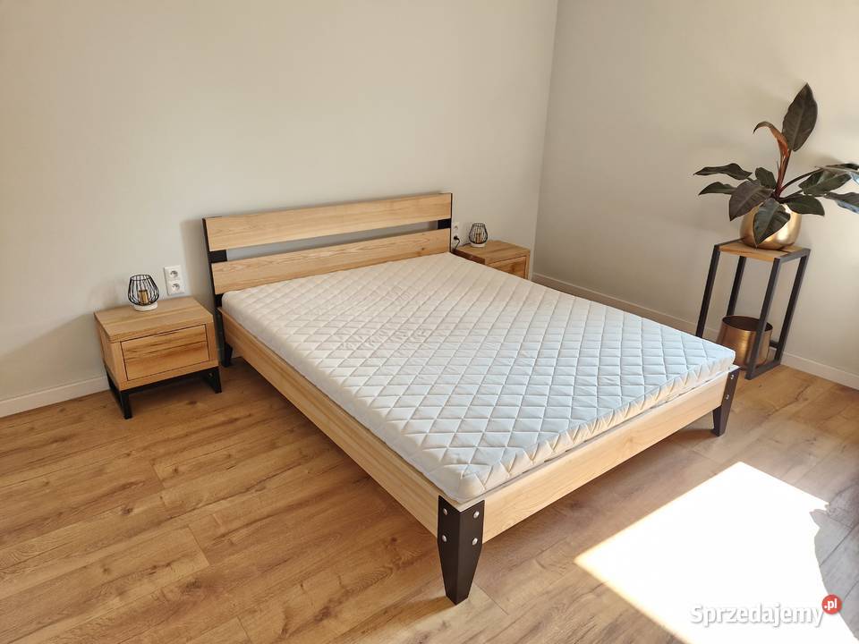 Łóżko jesionowe dębowe 160x200 Szafka nocna Wrocław sprzedam