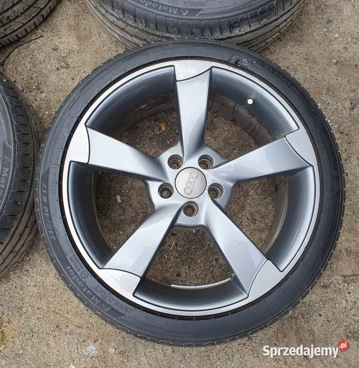 Koła alufelgi audi rotor 5x112 opony letnie Samochodowe Ziębice