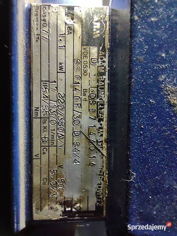 Motoreduktor Baumller 11 kW Silnik 3fazy 45 Pozostałe Łódź sprzedam