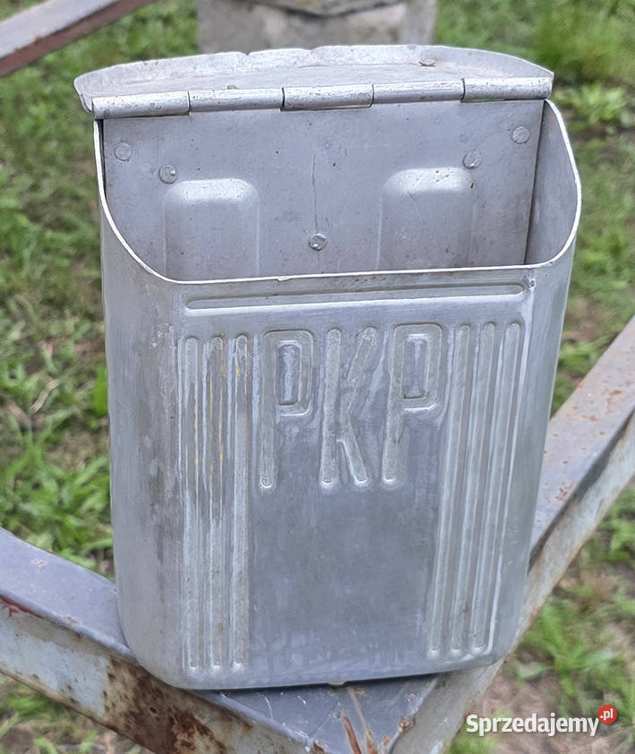 Ładna duża popielniczka mini kosz wagonowy PKP małopolskie Trzebinia sprzedam