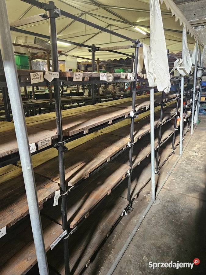 Stare regały mocne metalowe magazyn warsztat 66cm śląskie Świerklaniec sprzedam