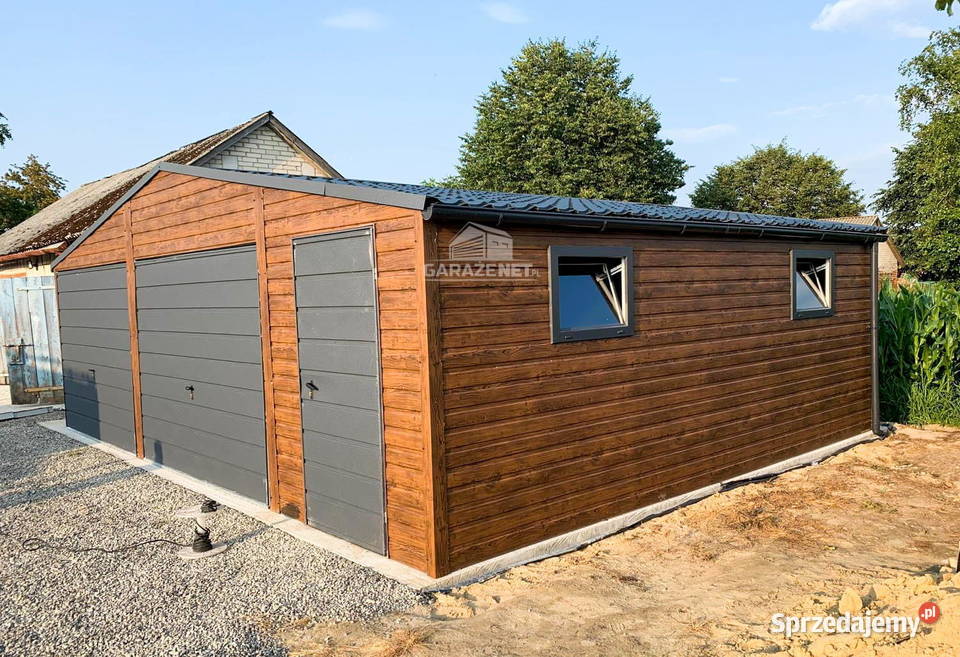 GARAŻ BLASZANY 8m x 7m DWUSPAD 2xBRAMA DRZWI Łapanów sprzedam