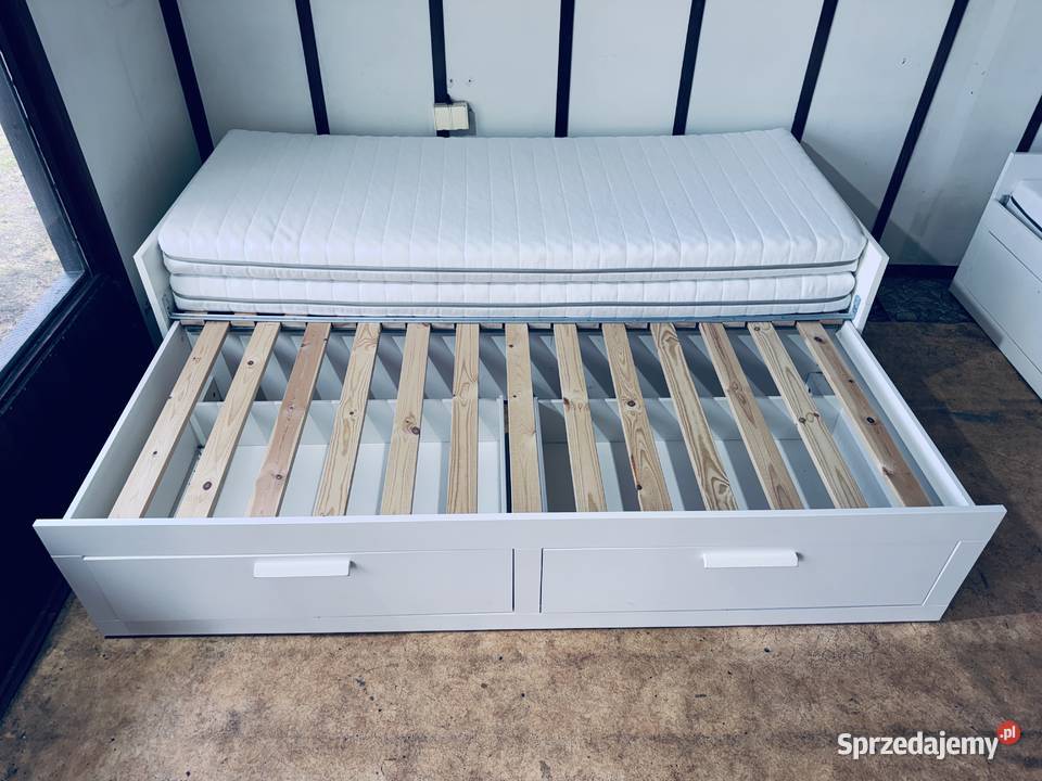 IKEA BRIMNES Leżanka Łóżko z 2 szufladami 2