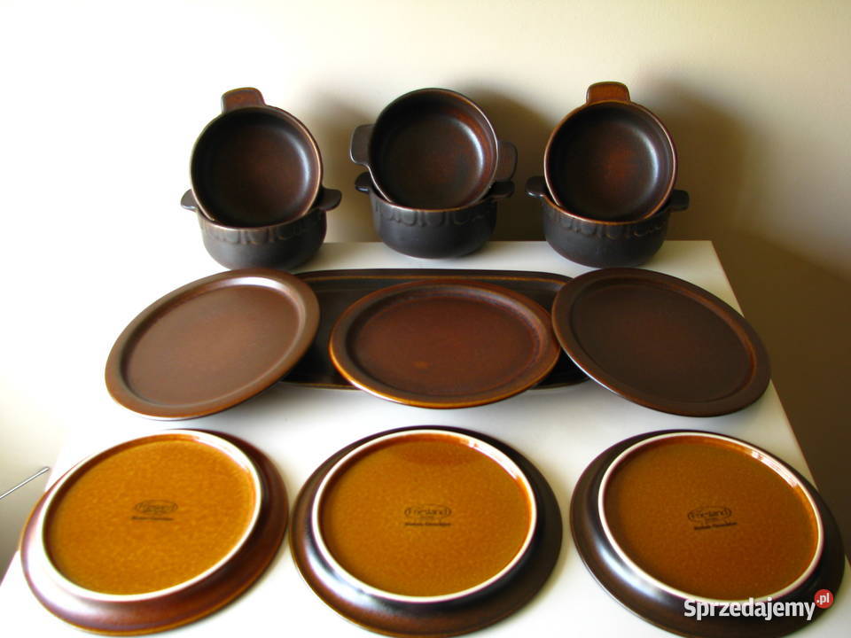 Kamionkowe miseczki z uszkami talerzyki i patera Brzegi