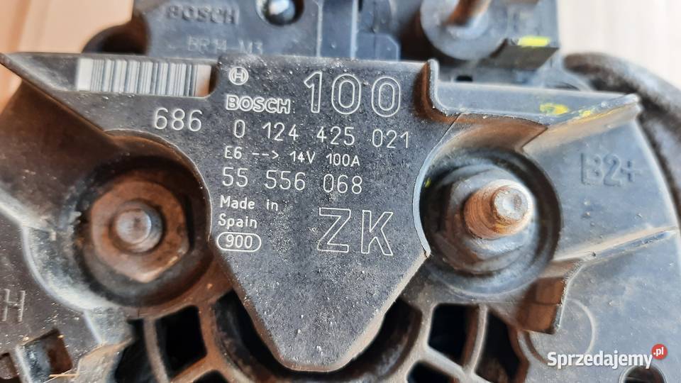 alternator Bosch 100A 0124425021 55556068 Opel osobowe Dębno sprzedam