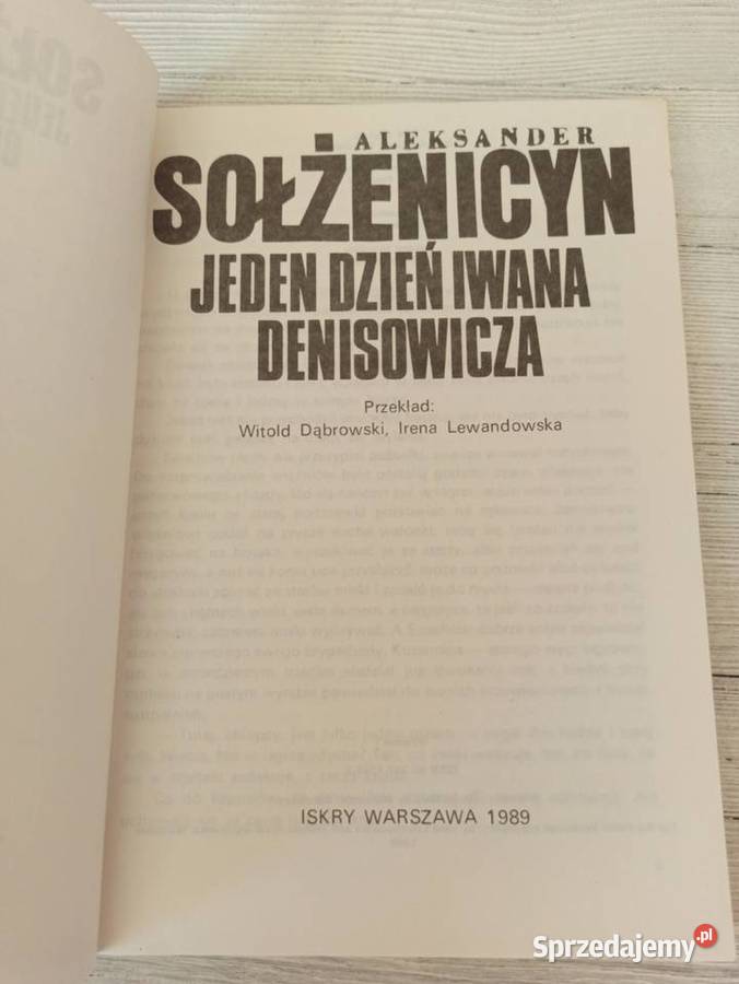Jeden Dzień Iwana Denisowicza Aleksander Bielsko-Biała sprzedam
