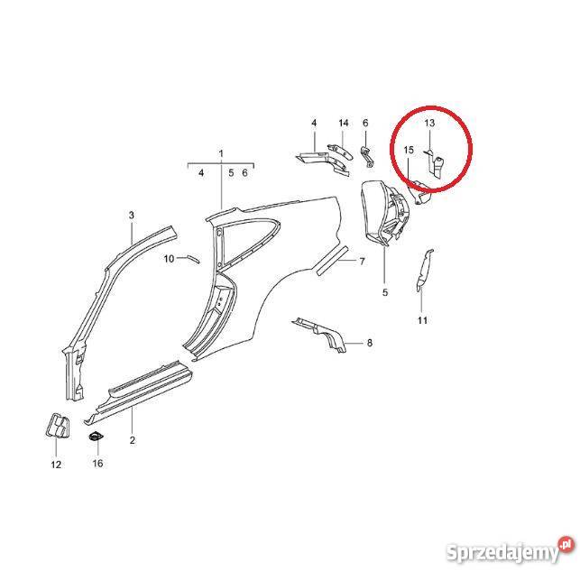 Porsche 996 blacha karoserii poszycia tył osobowe podkarpackie Pilzno
