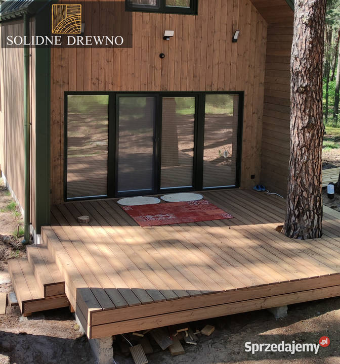 Deska Tarasowa ryflowana gładka 28x145 deski mazowieckie Kołbiel