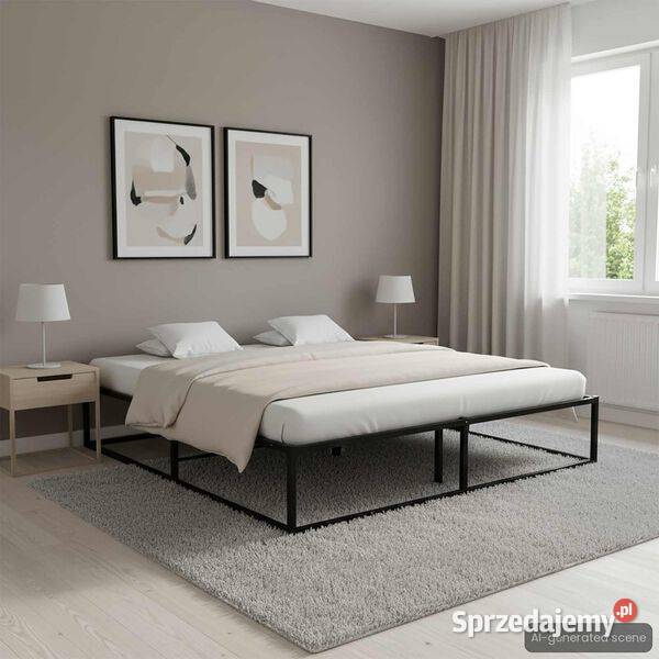 vidaXL Rama łóżka czarna metalowaSKU324790 Meble Warszawa