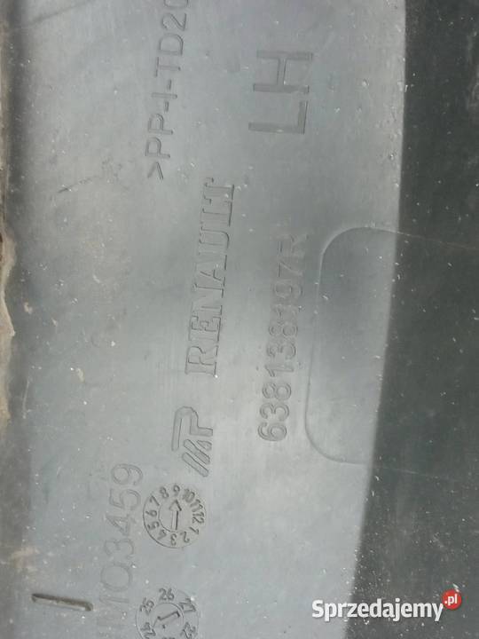 OSŁONA 638138197R LISTWA BŁOTNIKA LEWY PRZÓD sprzedam