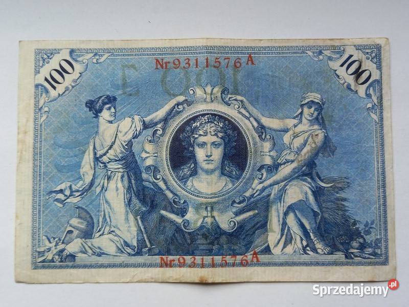 Banknot 100 marek Niemieckich 1908 r Koszalin