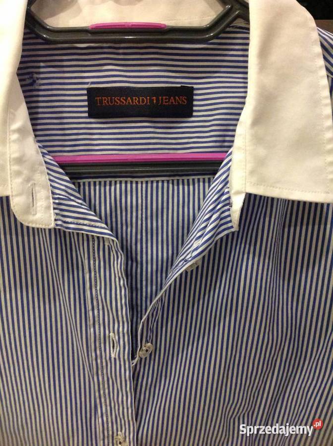 Koszula Damska TRUSSARDI JEANS SM Niebieskie biały Nowa Sól sprzedam