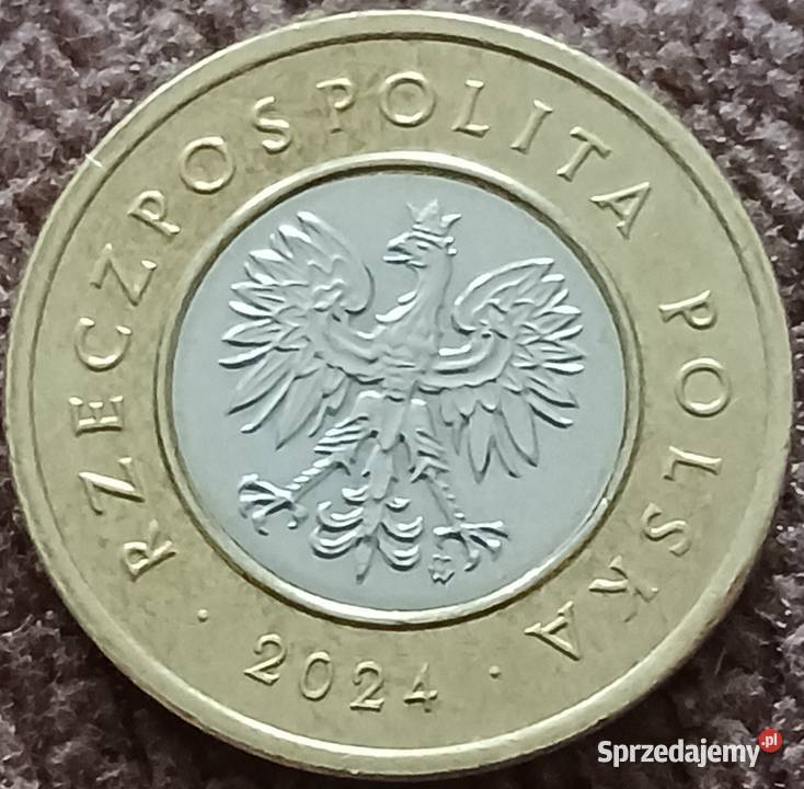 2 Złote 2024 r Destrukt około mennicze wielkopolskie Konin sprzedam
