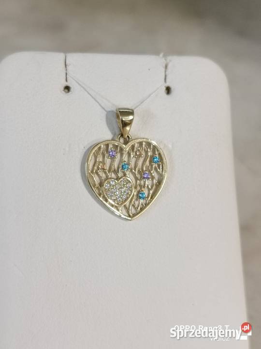 Złota Nowa zawieszka z cyrkoniami wys20mmpr333 Wałcz