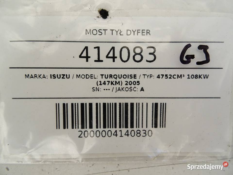 MOST TYŁ DYFER ISUZU N Van minibus podkarpackie