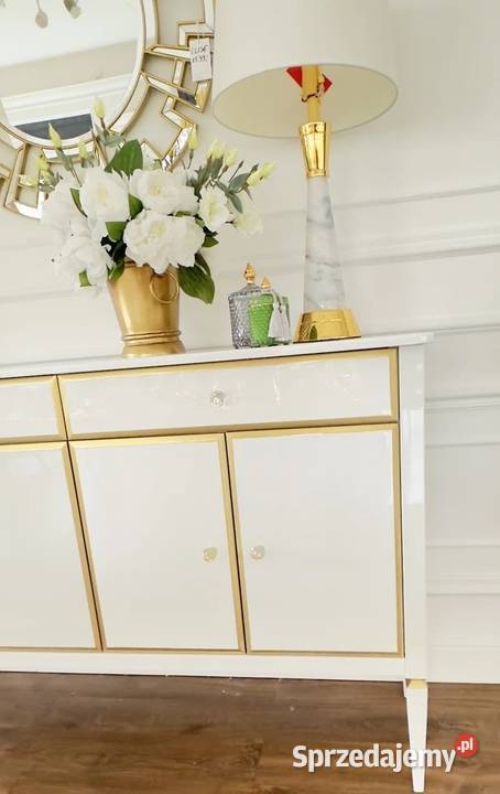 Komoda glamour ELEGANCE z dekorami styl hamptons Warszawa