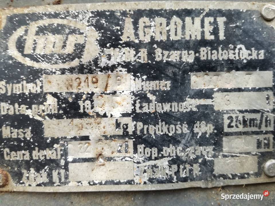 Rozrzutnik obornika Agromet Rzgów