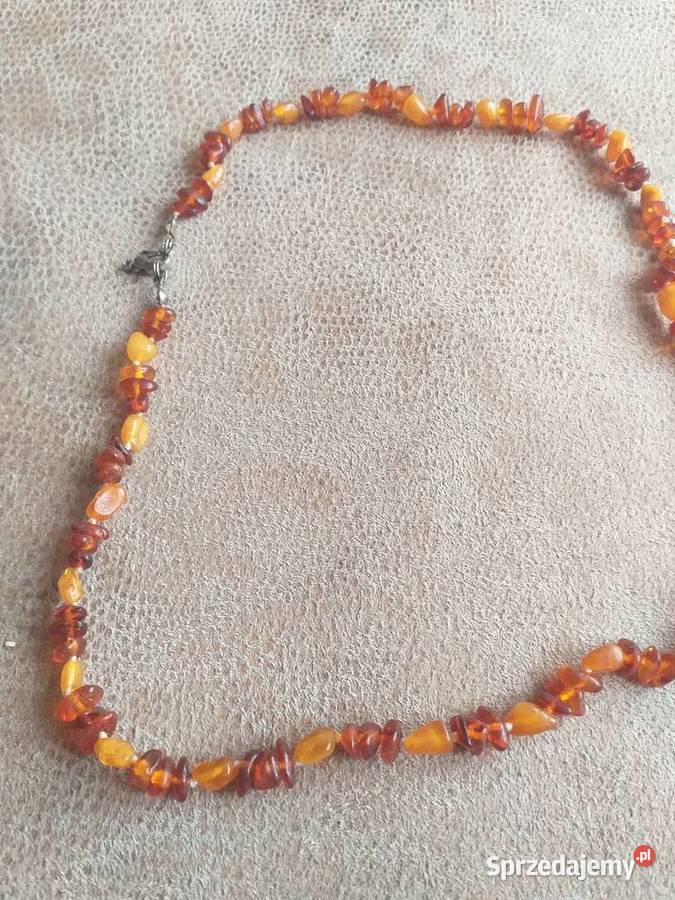 naszyjnik z bursztynu używany Pozostałe sprzedam