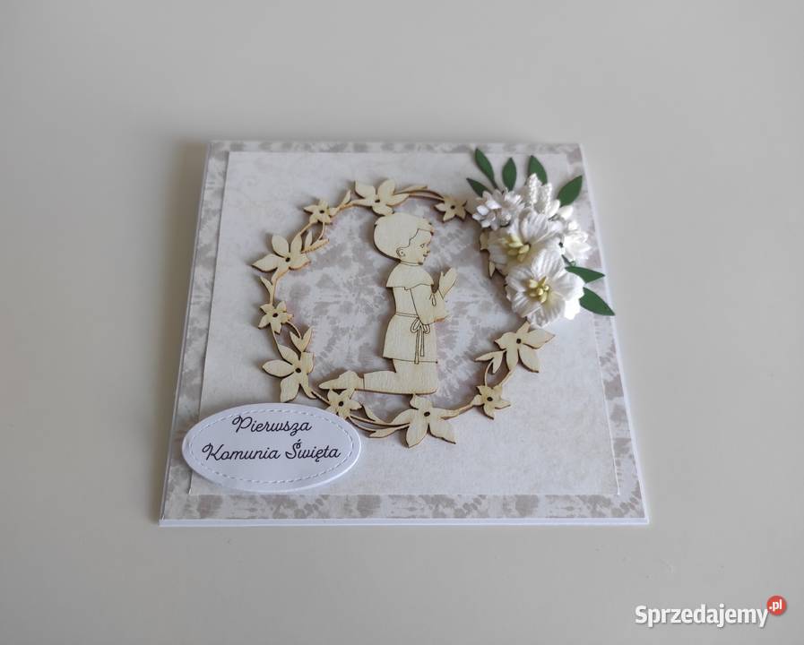 Kartka w pudełku ręcznie robiona Pamiątka Łódź sprzedam