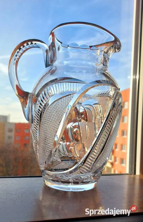 Piękny dzbanek kryształowy PRL dolnośląskie Wrocław