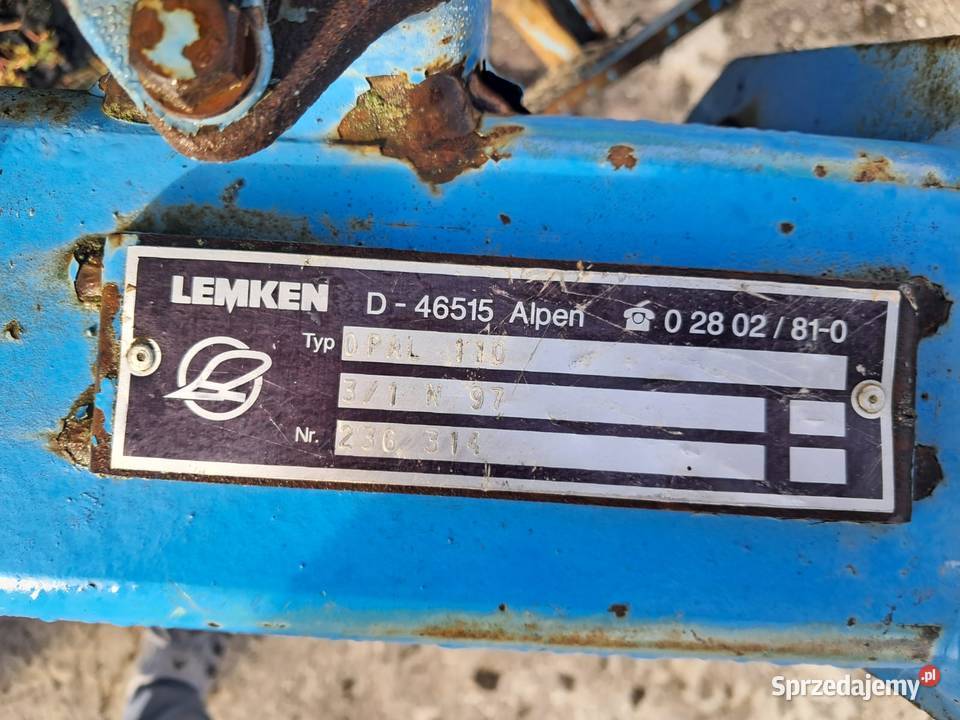 Pług Lemken OPAL 110 4 skibowy Lemken Wolica Kozia