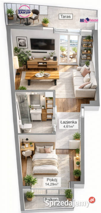 Mieszkanie Tczew Żeglarska 68m2 2 pokoje blok sprzedam