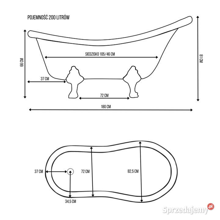 Wanna Wolnostojąca Retro Kompozytowa Poznań