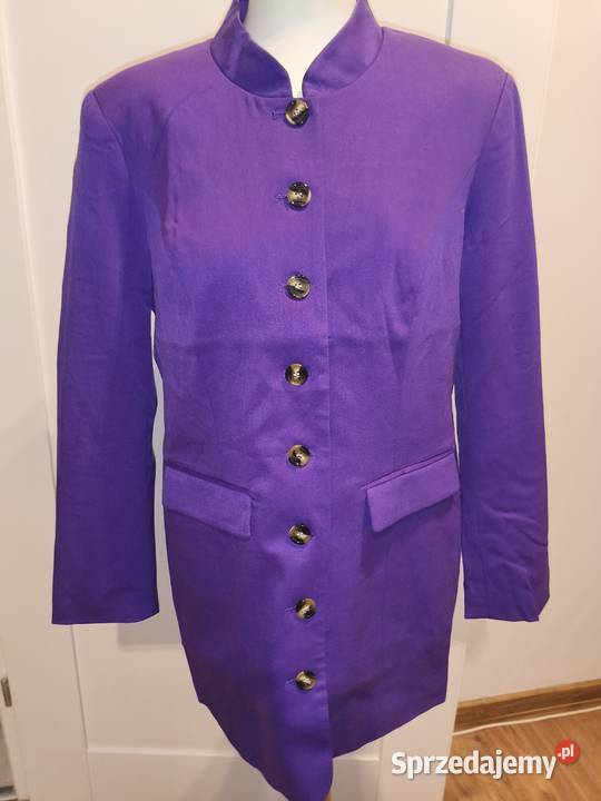 Marynarka długa fioletowa nowa 40 Pobiedziska