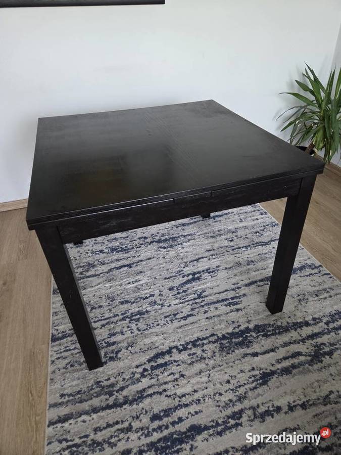 Czarny stół drewniany rozkładany 90x901685x90 Stoły Wrocław