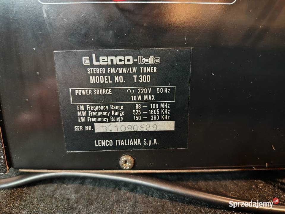 Tuner LENCO Italia T 300 vintage Gdynia