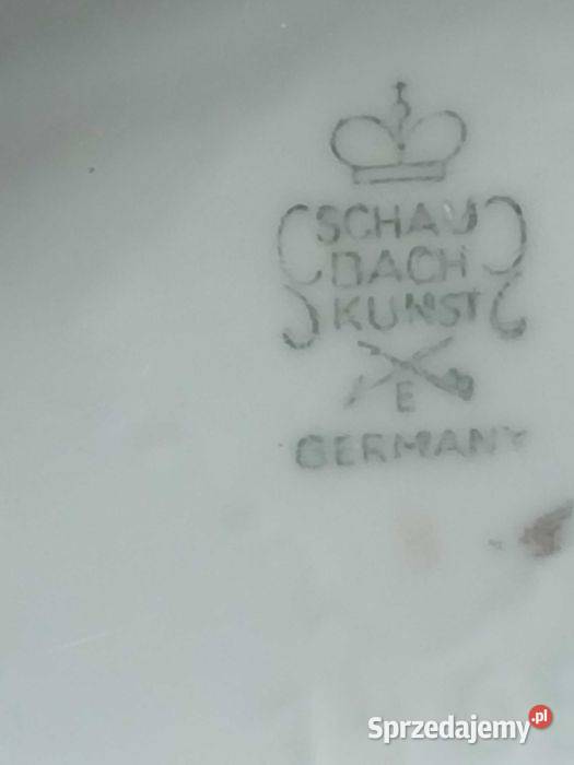 Stara lampka Schaubach Kunst 2 amorki z pilka Porcelana i szkło Kraków