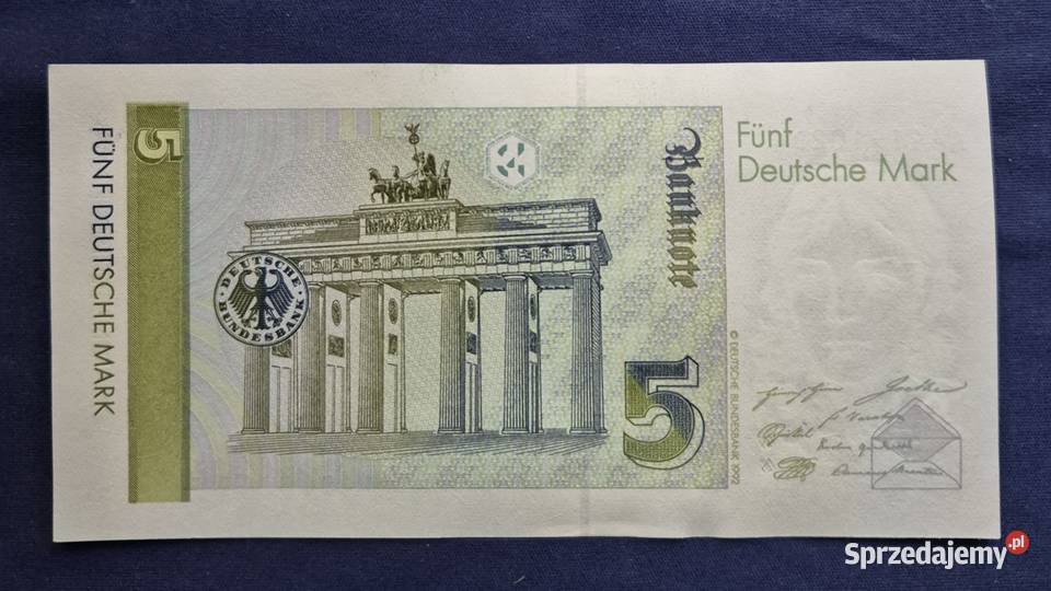 Niemcy RFN 5 marek 1991banknot Wałbrzych