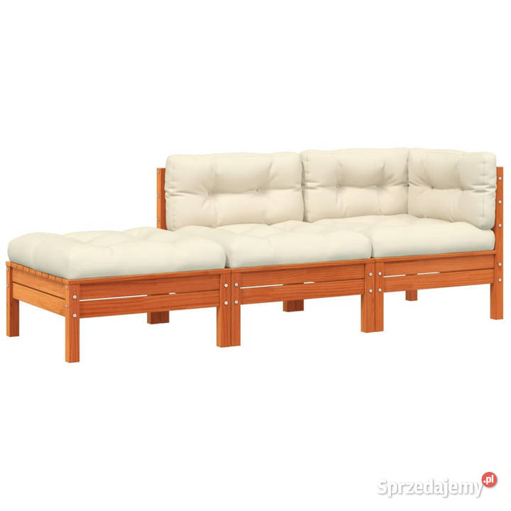 Sofa ogrodowa z poduszkami i podnóżkiem 2osobowa Warszawa