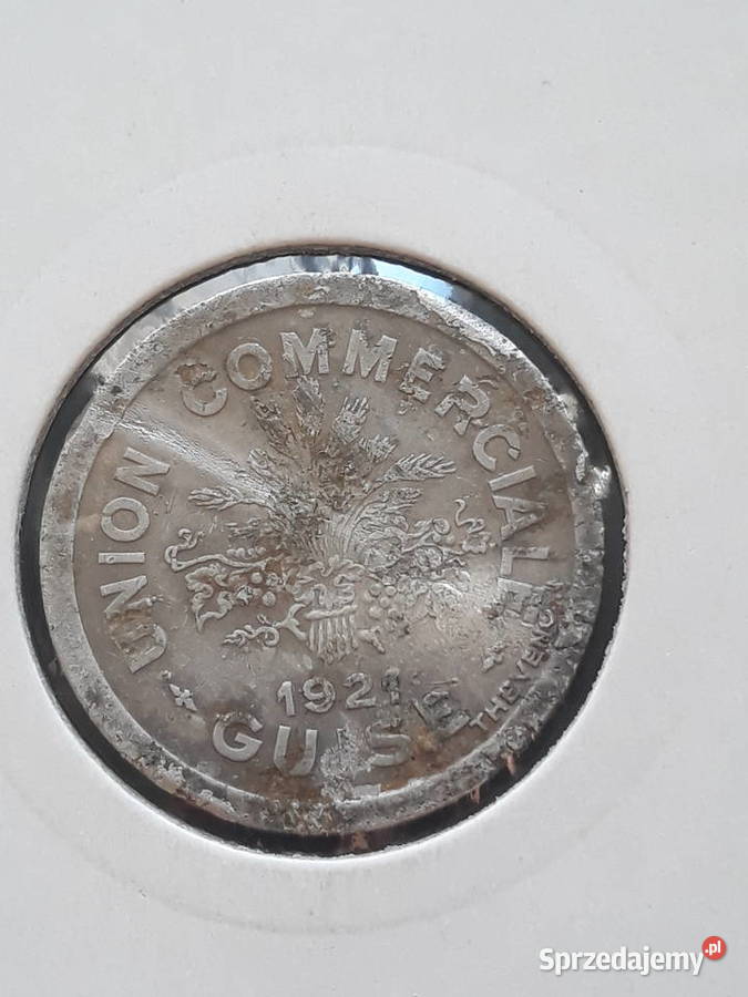 Żeton 10 Centów 1921 r do identyfikacji wielkopolskie Konin