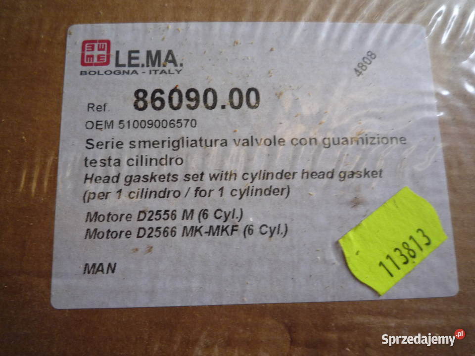 uszczelka głowicy man 8609000 D2556 D2566 MAN Chmiel