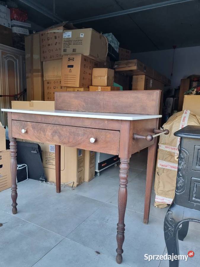 antyczna toaletka z marmurowym blatem Toaletki Bydgoszcz