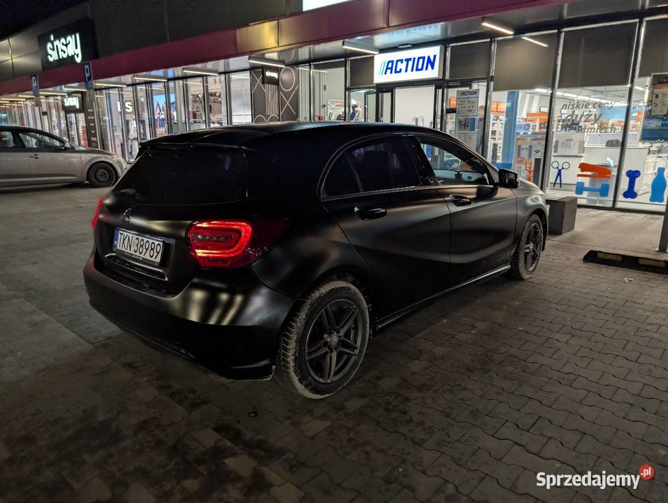 Mercedes A180 16 Benzyna Czarny Mat Panamericana czujnik parkowania Raków Duży